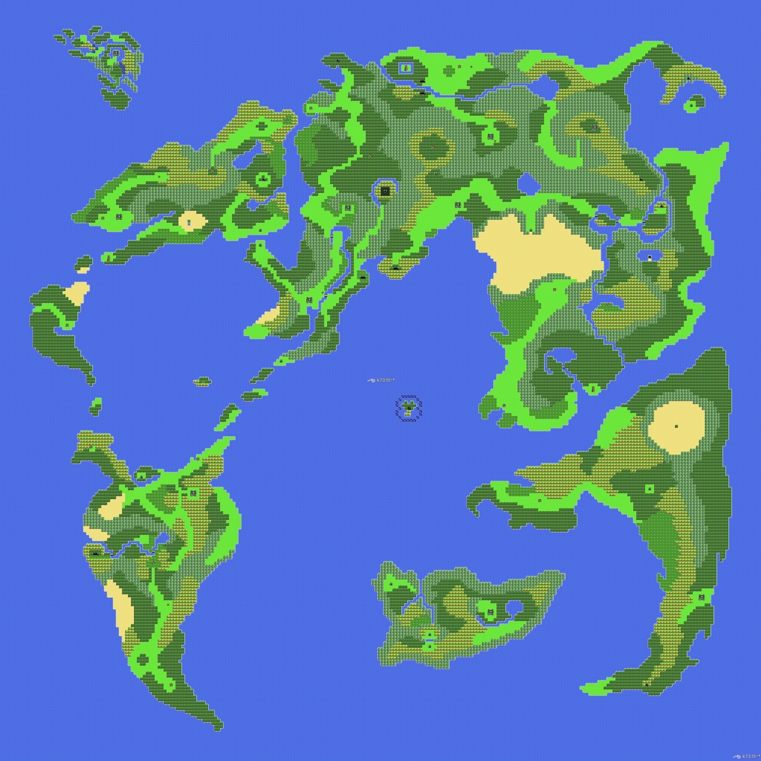 fc勇者斗恶龙4全世界地图真实1:1比例_电玩之