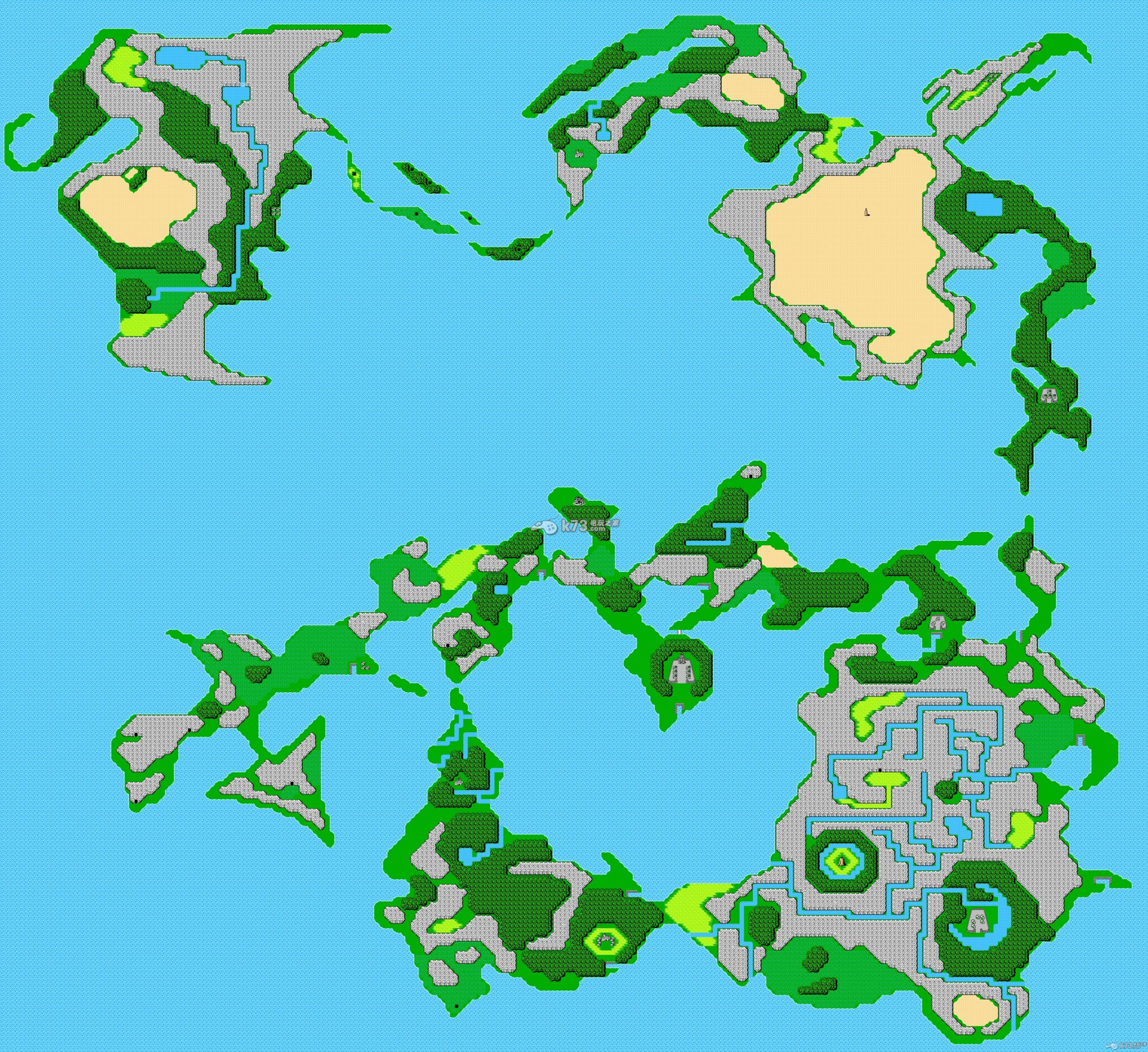 fc最终幻想1世界地图1：1